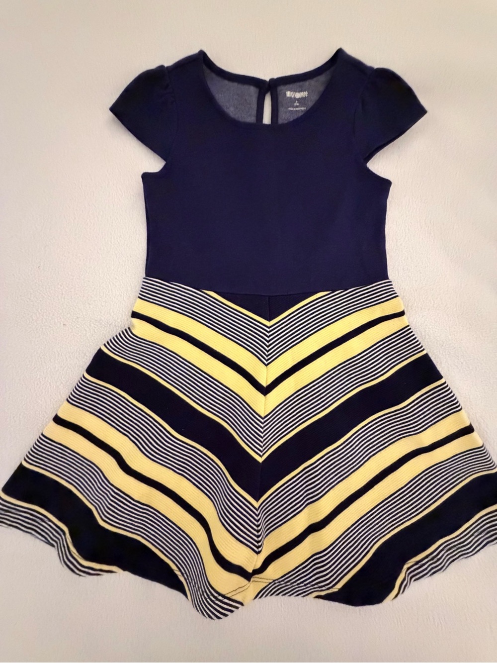 Gymboree Blue & Yellow Striped Dress